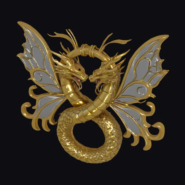 Golden Dragonfly Sculpture