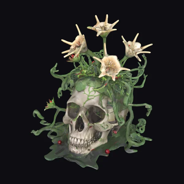 Floral Skull Decoration