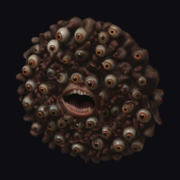 Eyeball Covered Horror Face