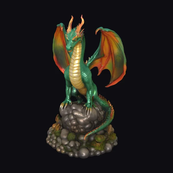 Dragon on Rock Formation