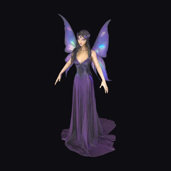 Dark Fairy with Iridescent Wings
