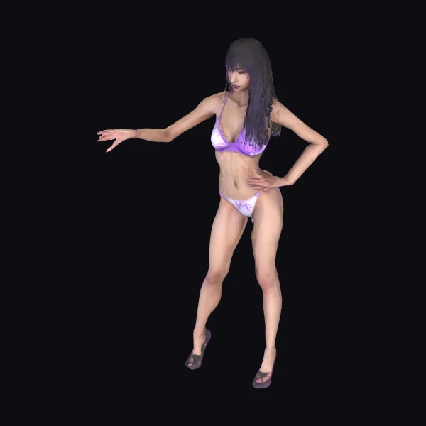 Asian Woman in Thong