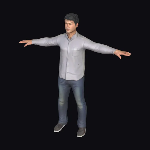 Asian Male in Casual Wear