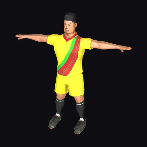 Asian Male Soccer Player