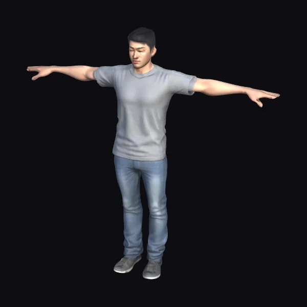Asian Male in T-pose