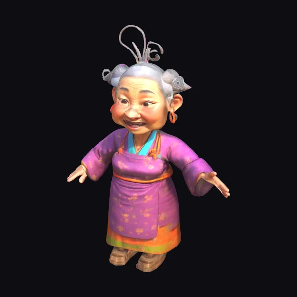 Asian Old Lady Vendor