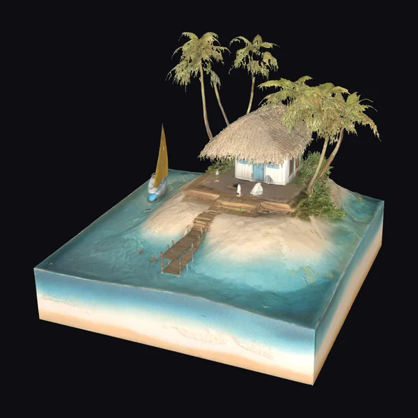 Tropical Island Getaway Scene