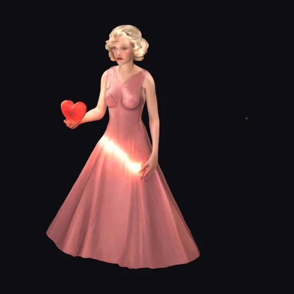 Woman Holding Red Heart