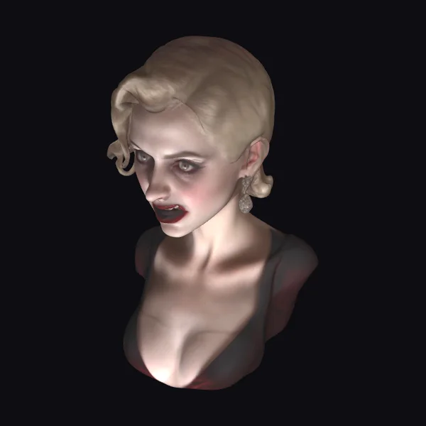 Blonde Vampire Portrait