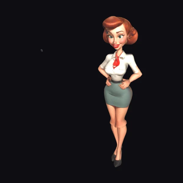 Cartoon Secretary Character