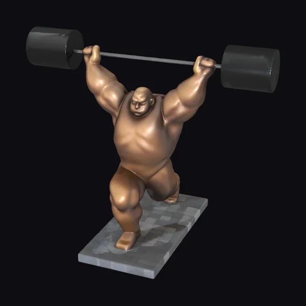 Muscular Man Lifting Weights