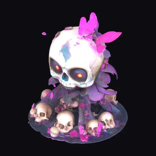 Blooming Skull Sculpture