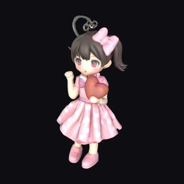 Cute Anime Girl Keychain