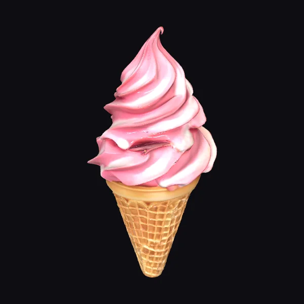 Pink Ice Cream Cone