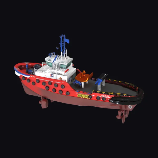 Red Rescue Tugboat