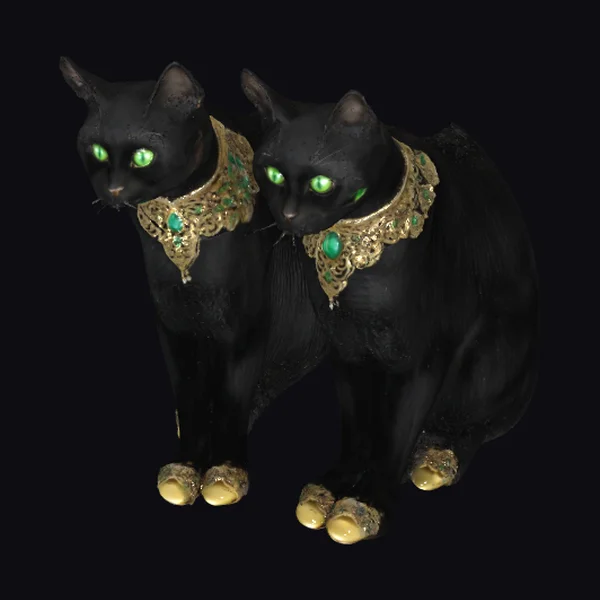 Black Cats with Jewels