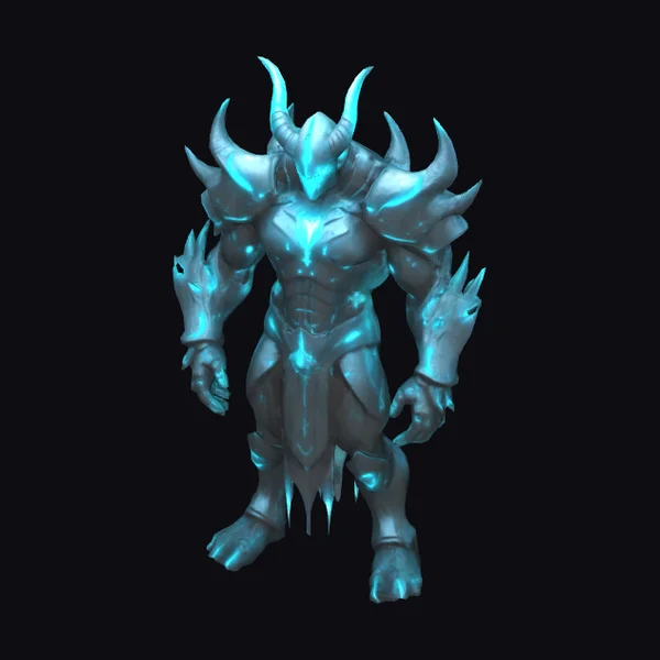 Glowing Blue Humanoid Creature