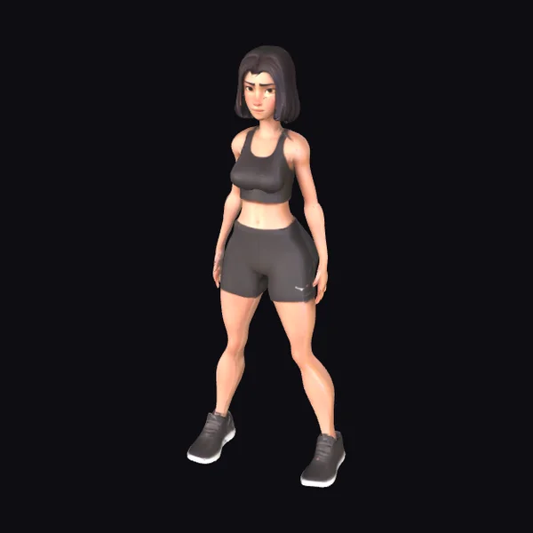 Athletic Woman in A-Pose