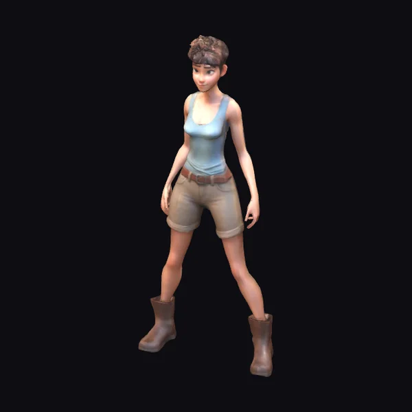 Young Female Adventurer A-Pose