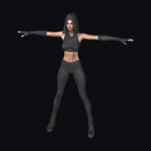 Slim athletic woman in sportswear