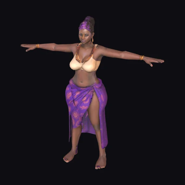 African Woman in Purple