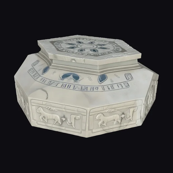 Ancient Octagonal Stone Pedestal