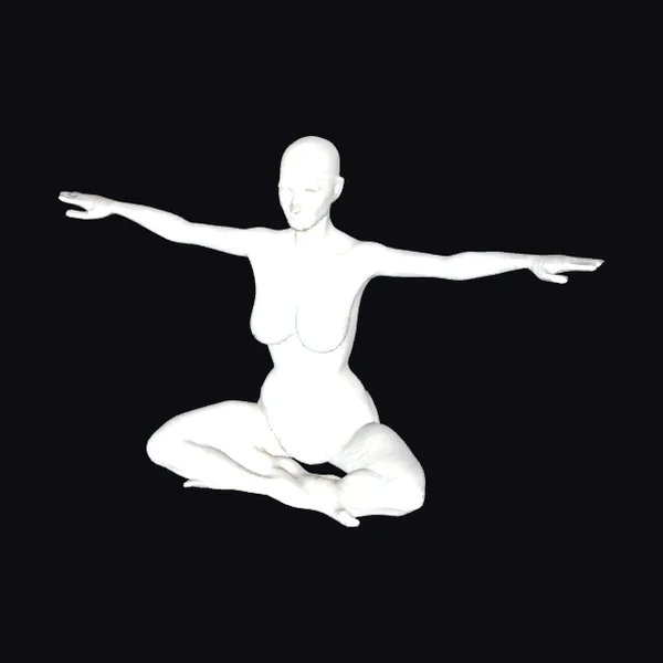 Abstract Meditative Figure