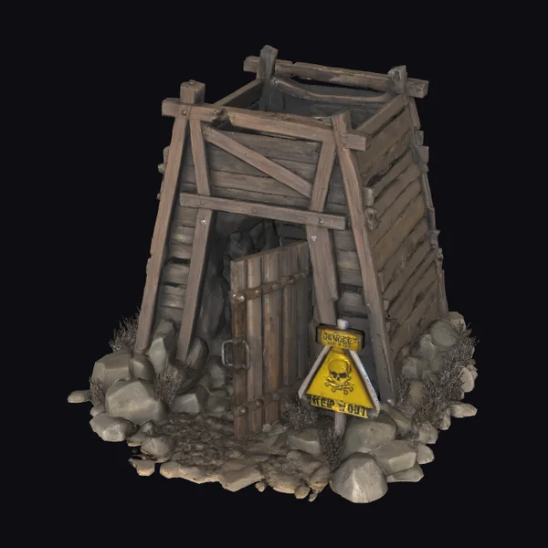 Abandoned Mine Shaft Entrance