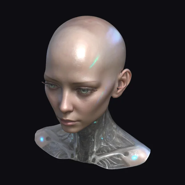 Bald Humanoid Female Bust