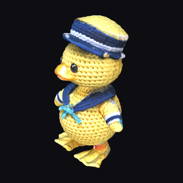 Crochet Sailor Duck Toy