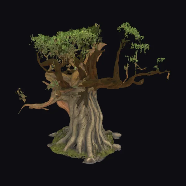 Wide Trunk Fantasy Tree