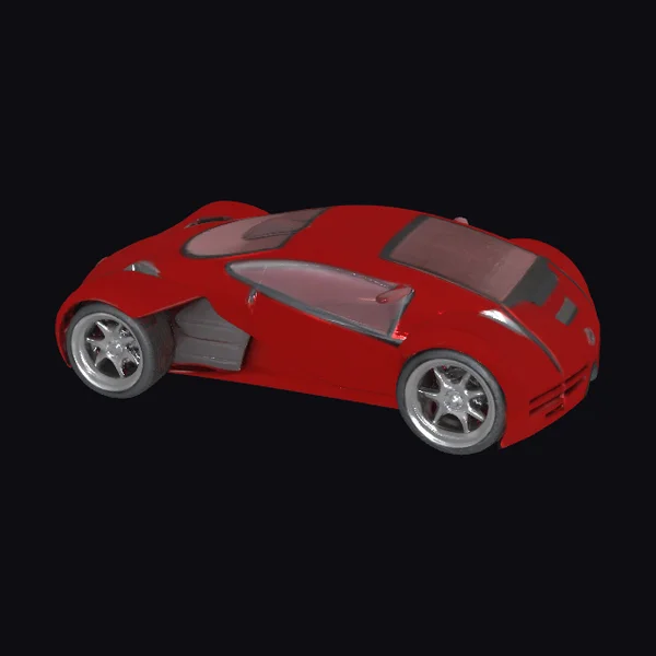 Red Futuristic Sports Car