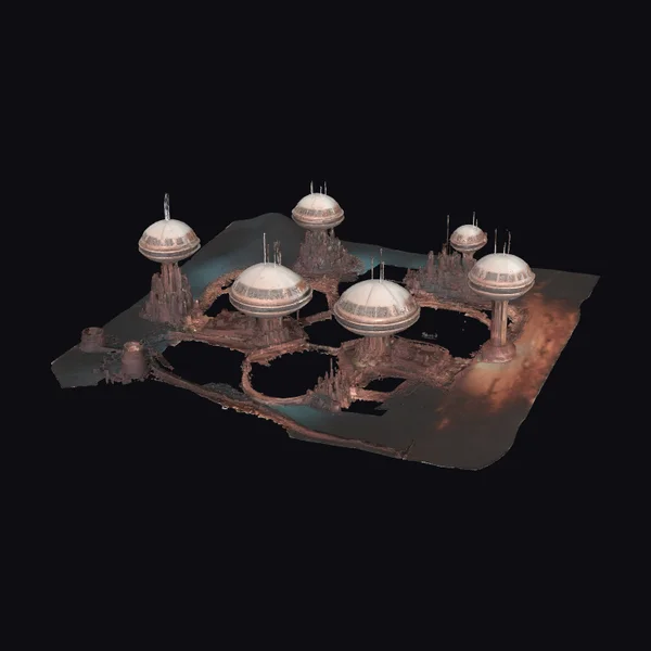 Futuristic Cityscape Ruins