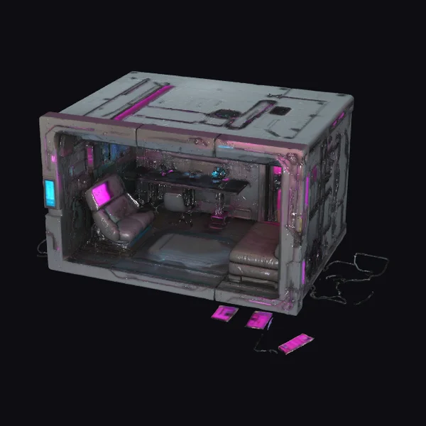 Futuristic Hideout Interior