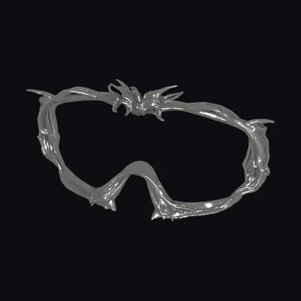 Metallic Futuristic Glasses Frame