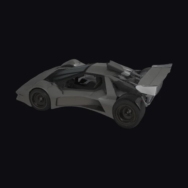 Futuristic Gray Sports Car