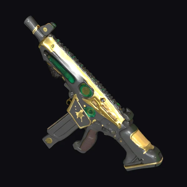 Gold Emerald Submachine Gun