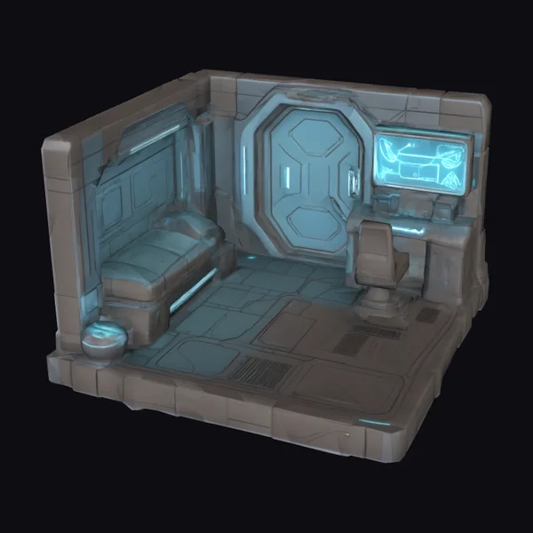 Futuristic Habitat Module Interior