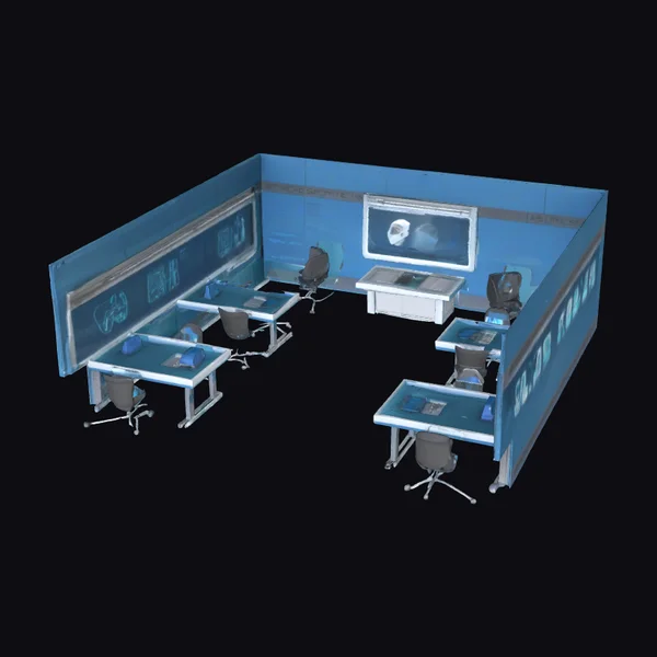 Futuristic Classroom Interior