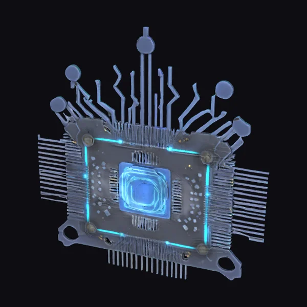 Circuit Board Crown Emblem