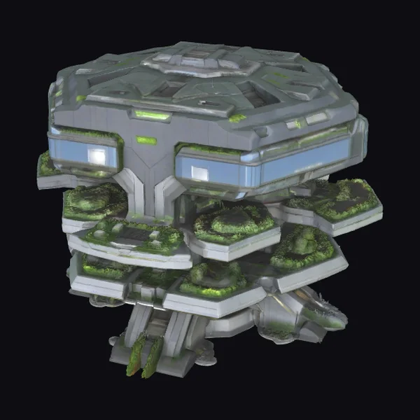 Futuristic Overgrown Outpost