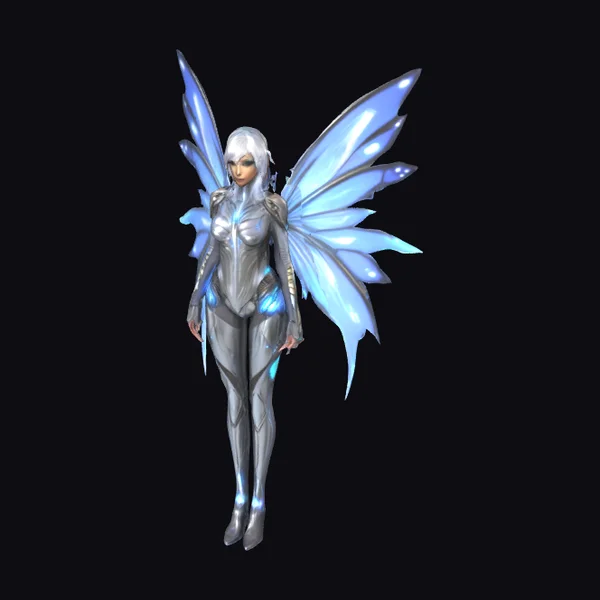Cyborg Fairy in Metallic Suit