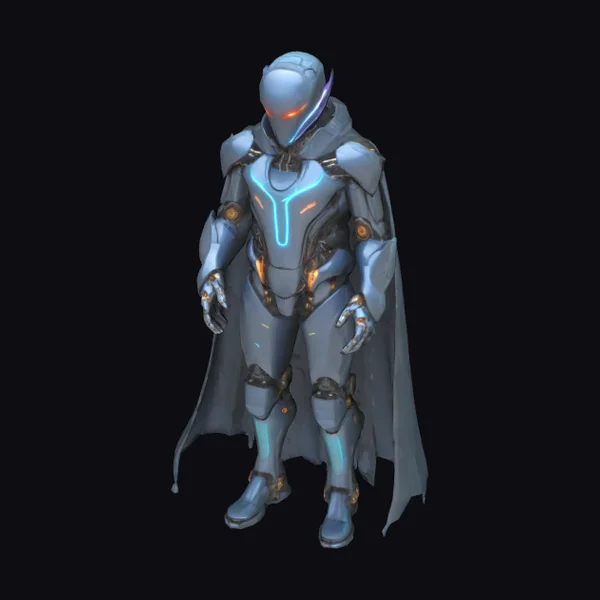 Caped Cybernetic Warrior