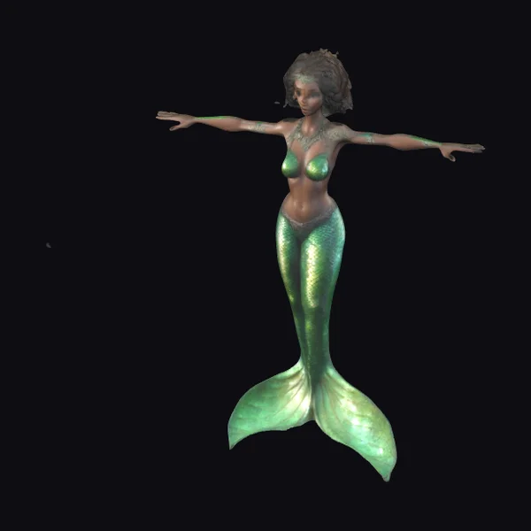 African Mermaid Green Scales