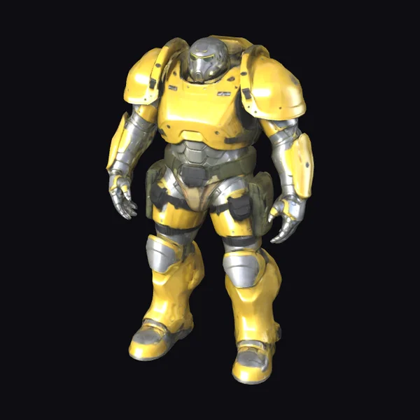 Yellow Power Armor Suit