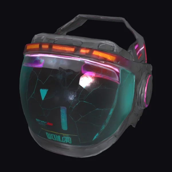 Cracked Visor with HUD