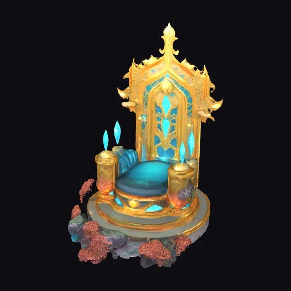 Golden Throne with Crystals