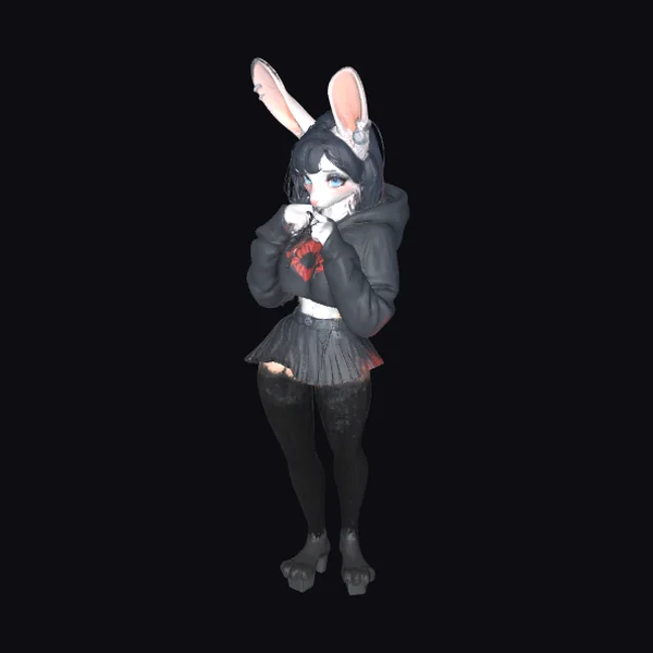 Bunny Girl in Hoodie