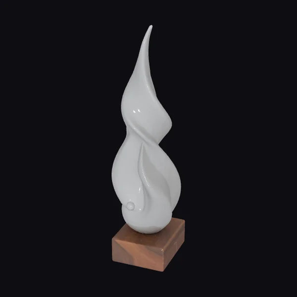 Abstract Fluid Spire Sculpture