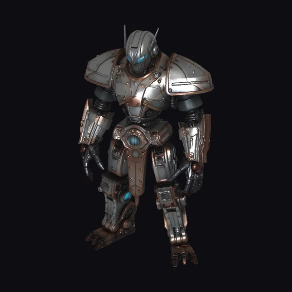 Ancient Steel Robot Guardian